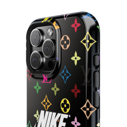 Rainbow Monogram Pattern Phone Case | Impact-Resistant Case