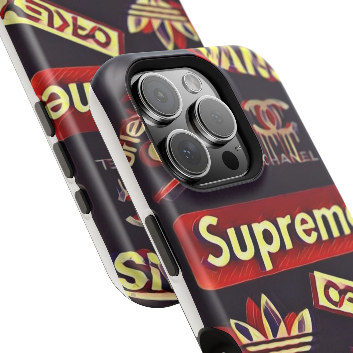 Supreme Impact-Resistant Phone Case — Streetwear Logo Collage
