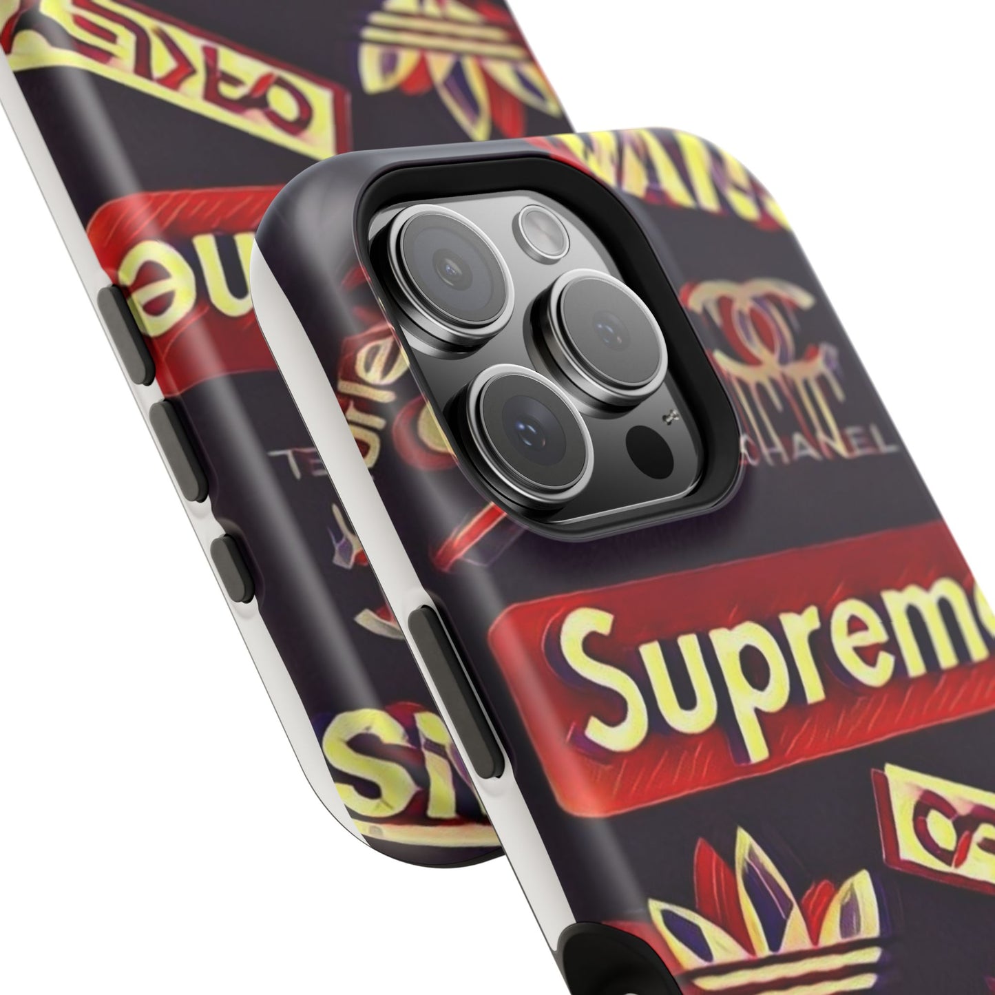 Supreme Impact-Resistant Phone Case — Streetwear Logo Collage
