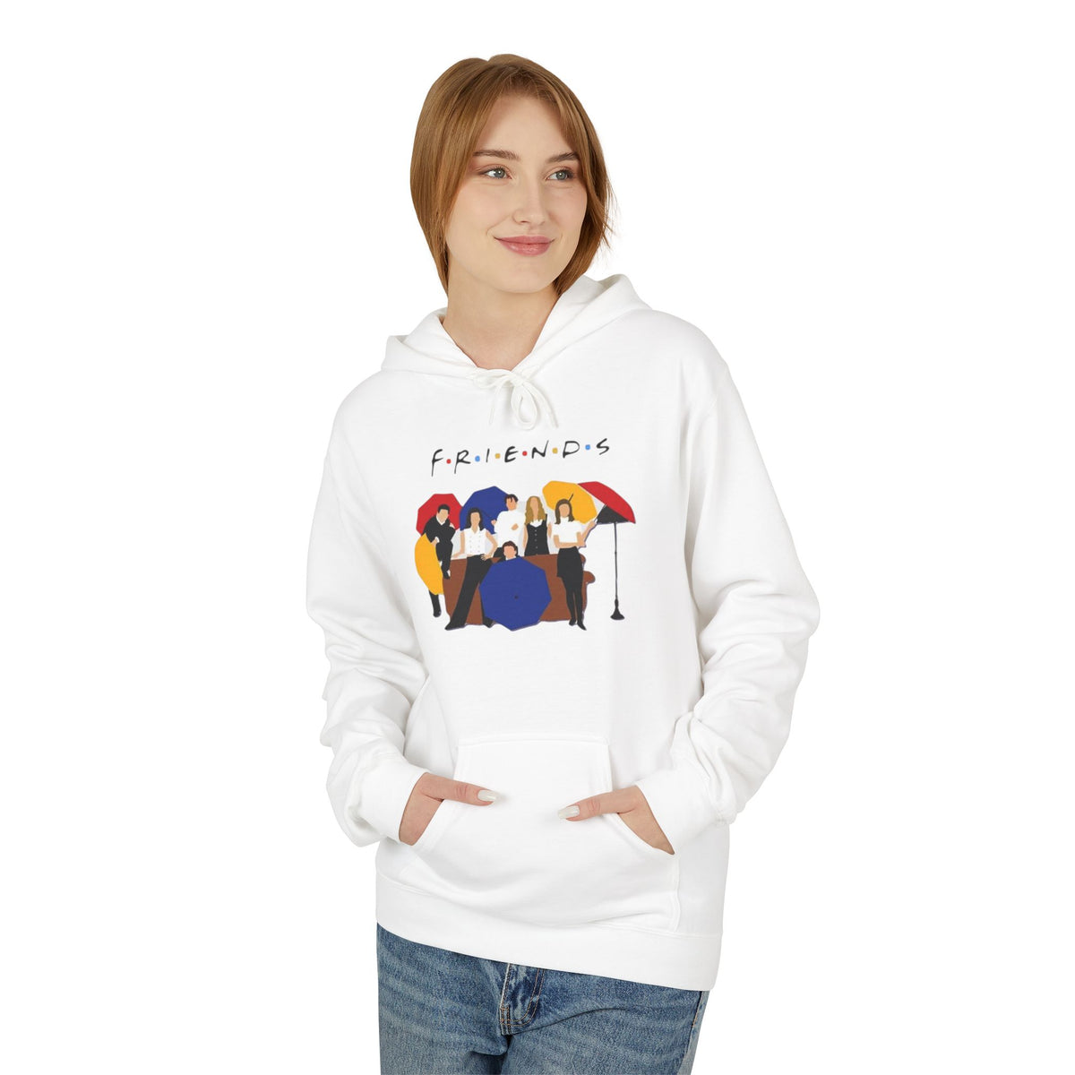 Friends TV Show Minimalist Cast Hoodie – 'F.R.I.E.N.D.S' Graphic Pullover