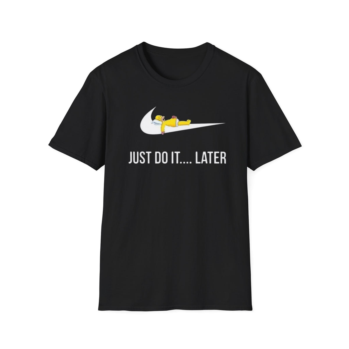 Just Do It... Later T-Shirt | Sleeping Sloth Parody, Funny Lazy Tee