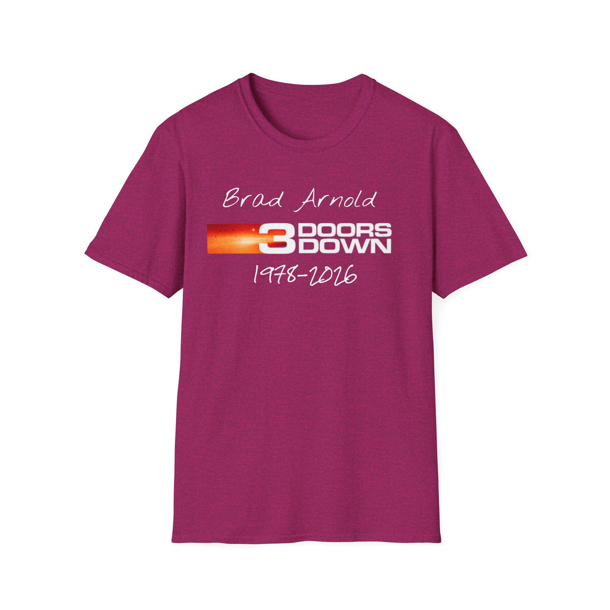 3 Doors Down Memorial Brad Arnold 1978-2016 T-Shirt | Band Tribute