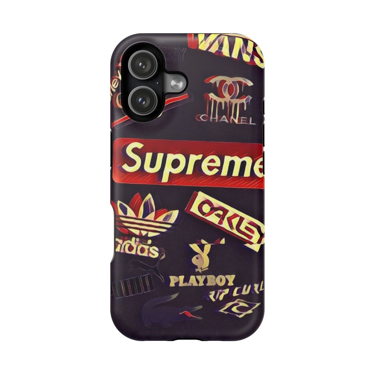 Supreme Impact-Resistant Phone Case — Streetwear Logo Collage