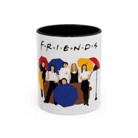 Friends TV Show Inspired Coffee Mug — Cast Silhouette with Umbrellas, 11/15oz Accent Mug