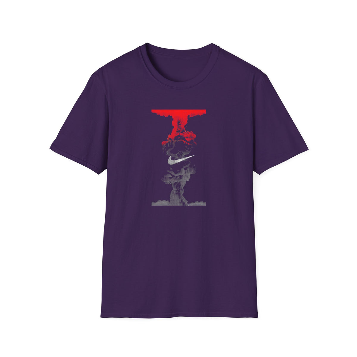 Swoosh Cloud Skull T-Shirt | Nuclear Explosion Graphic Tee