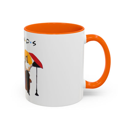 Friends TV Show Inspired Coffee Mug — Cast Silhouette with Umbrellas, 11/15oz Accent Mug