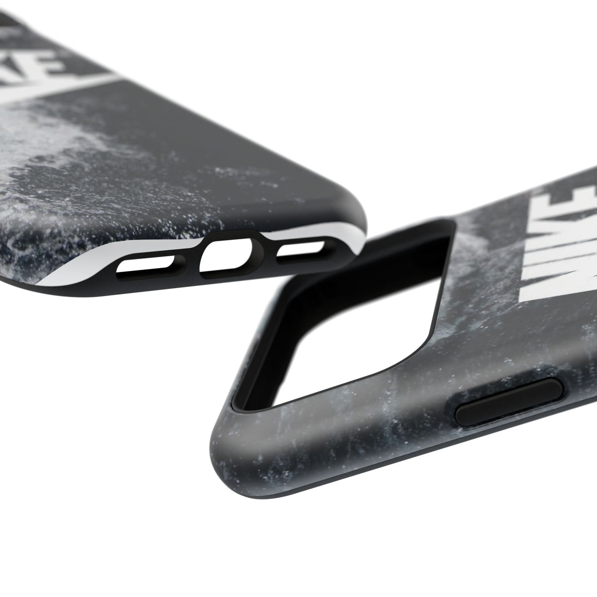 Nike Swoosh Marble iPhone Case | Impact-Resistant Case