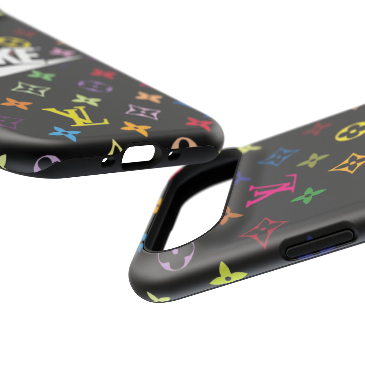 Rainbow Monogram Pattern Phone Case | Impact-Resistant Case