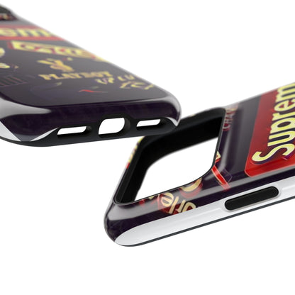 Supreme Impact-Resistant Phone Case — Streetwear Logo Collage