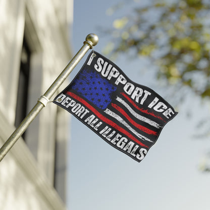 I Support Ice Double Sided Flag Trump
