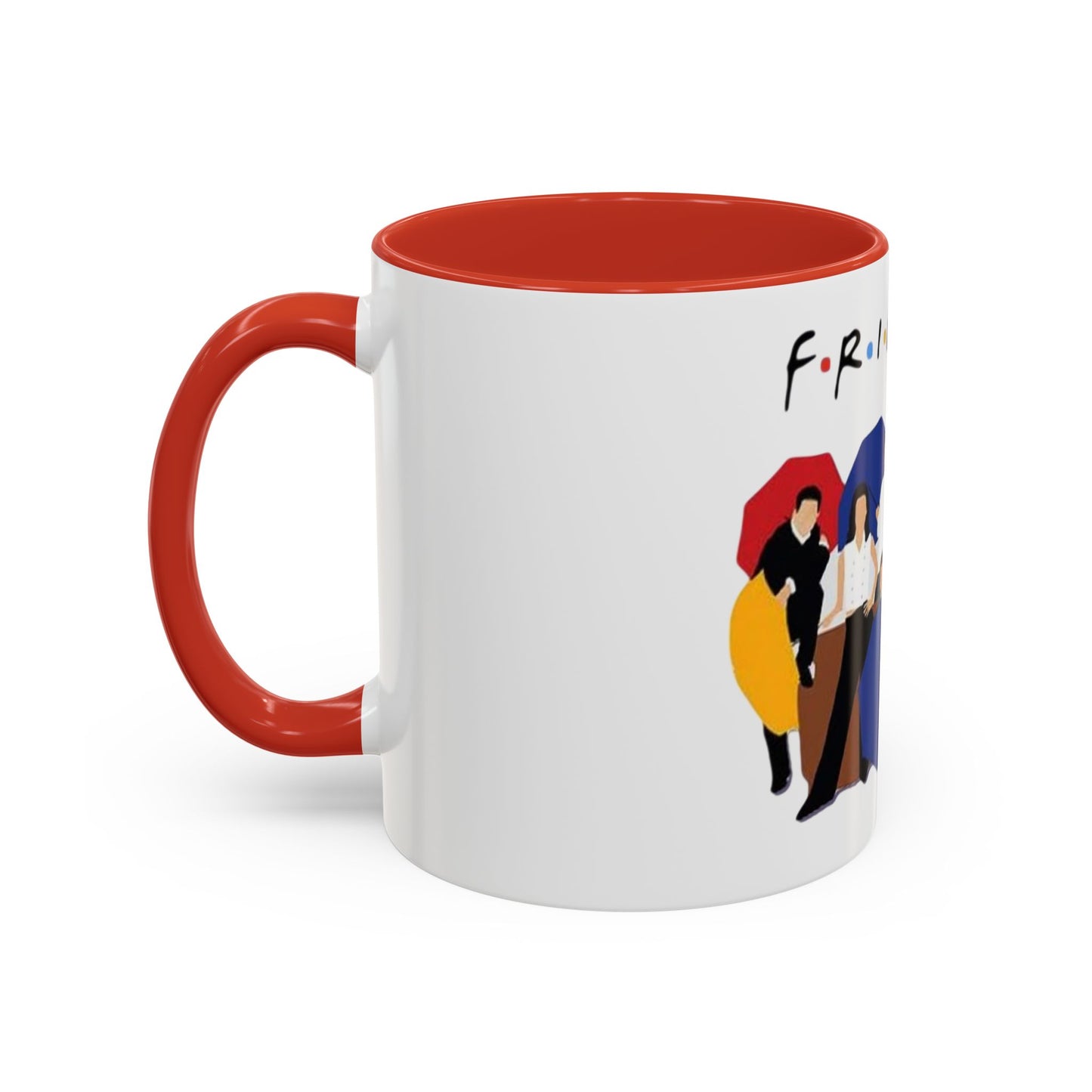 Friends TV Show Inspired Coffee Mug — Cast Silhouette with Umbrellas, 11/15oz Accent Mug