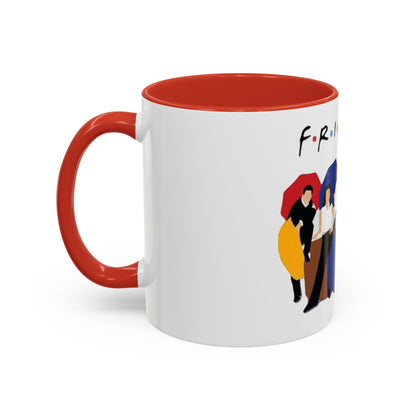 Friends TV Show Inspired Coffee Mug — Cast Silhouette with Umbrellas, 11/15oz Accent Mug
