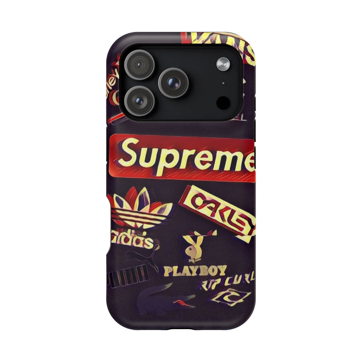 Supreme Impact-Resistant Phone Case — Streetwear Logo Collage