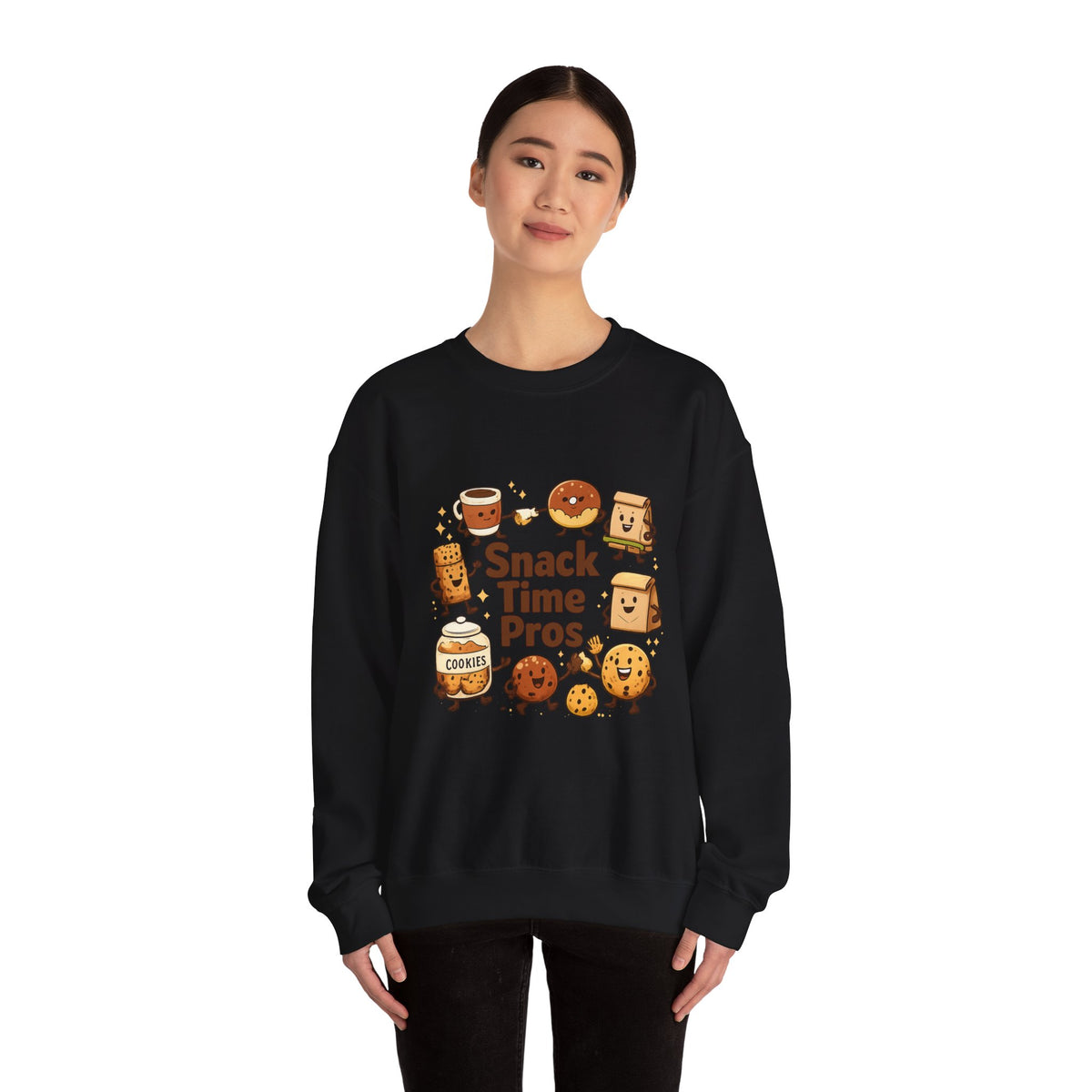 Snack Time Pros Sweatshirt | office humor, coffee fuel