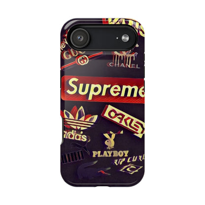 Supreme Impact-Resistant Phone Case — Streetwear Logo Collage
