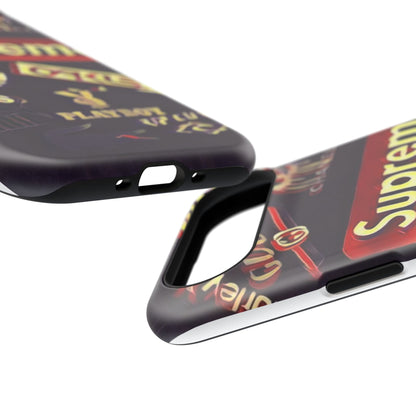 Supreme Impact-Resistant Phone Case — Streetwear Logo Collage