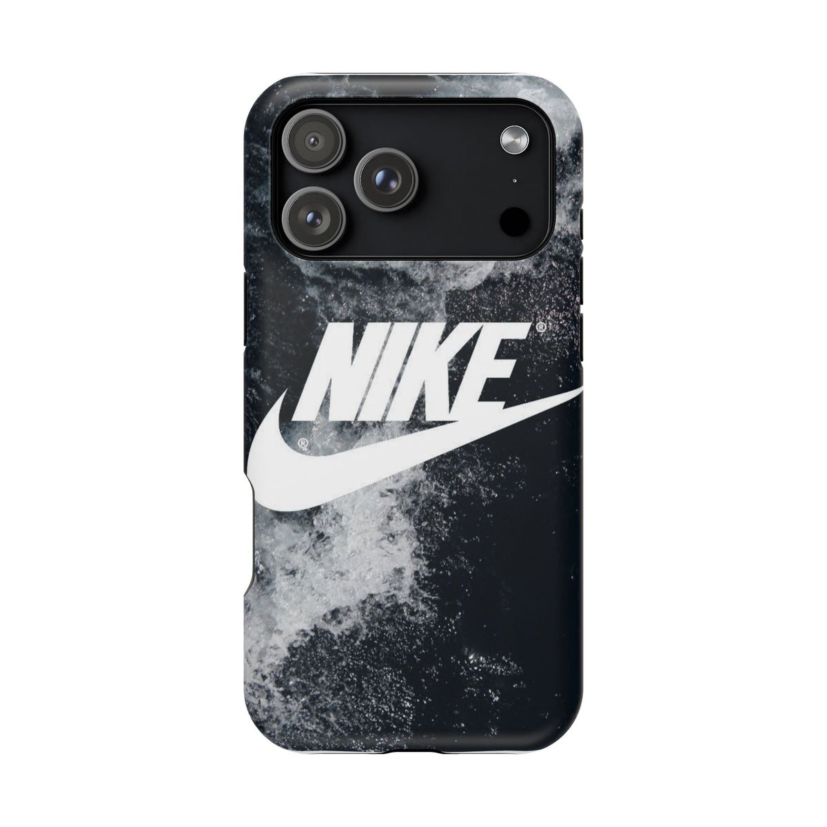 Nike Swoosh Marble iPhone Case | Impact-Resistant Case