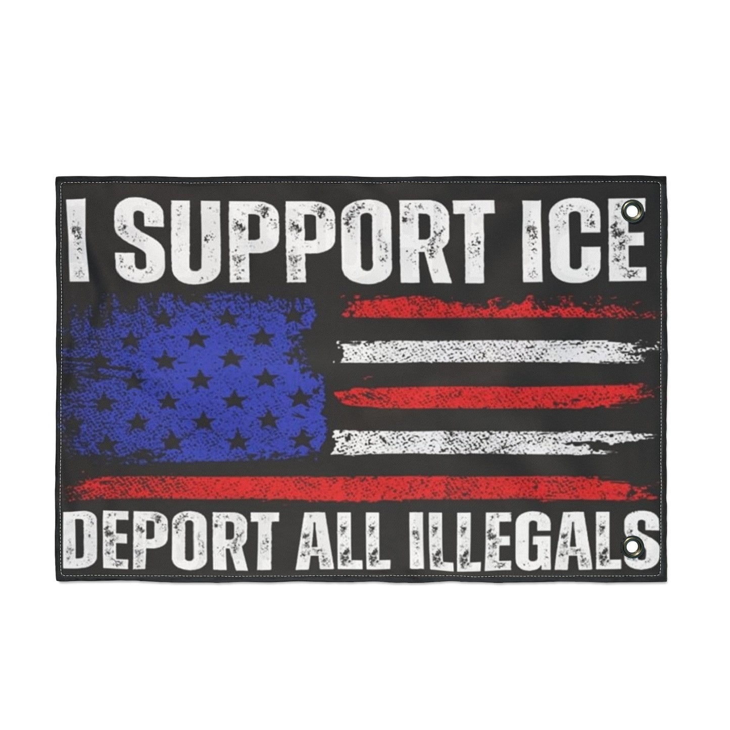 I Support Ice Double Sided Flag Trump