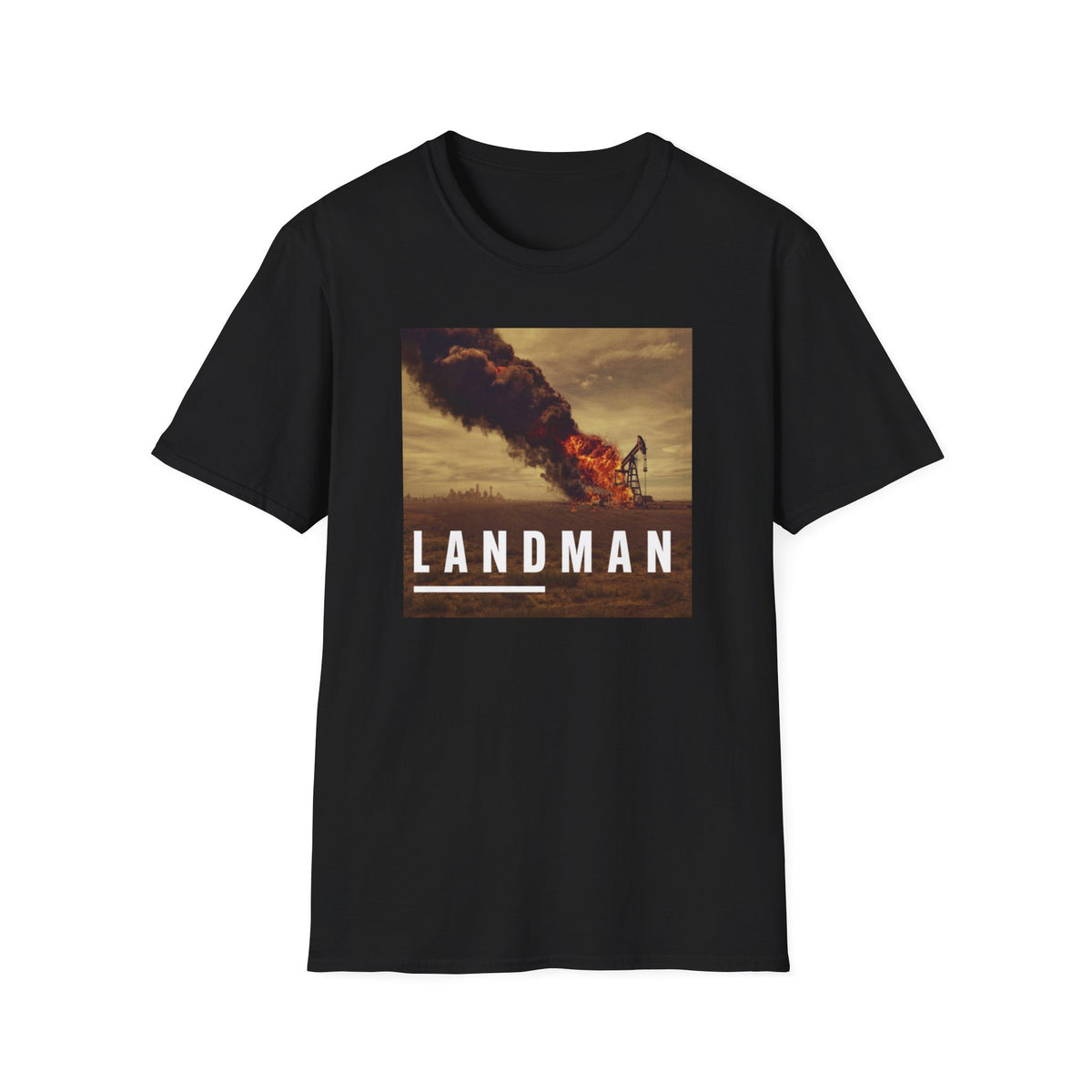 Landman Graphic Tee — Fiery Desert Scene T-Shirt