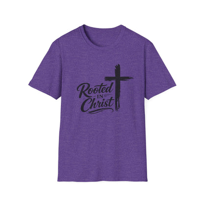 Rooted in Christ T-Shirt | Cross Faith Religious Tee