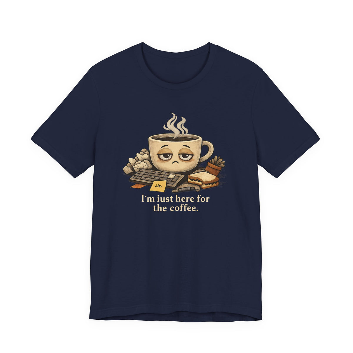 Tired Coffee Cup Tee | burnout, mental health humor