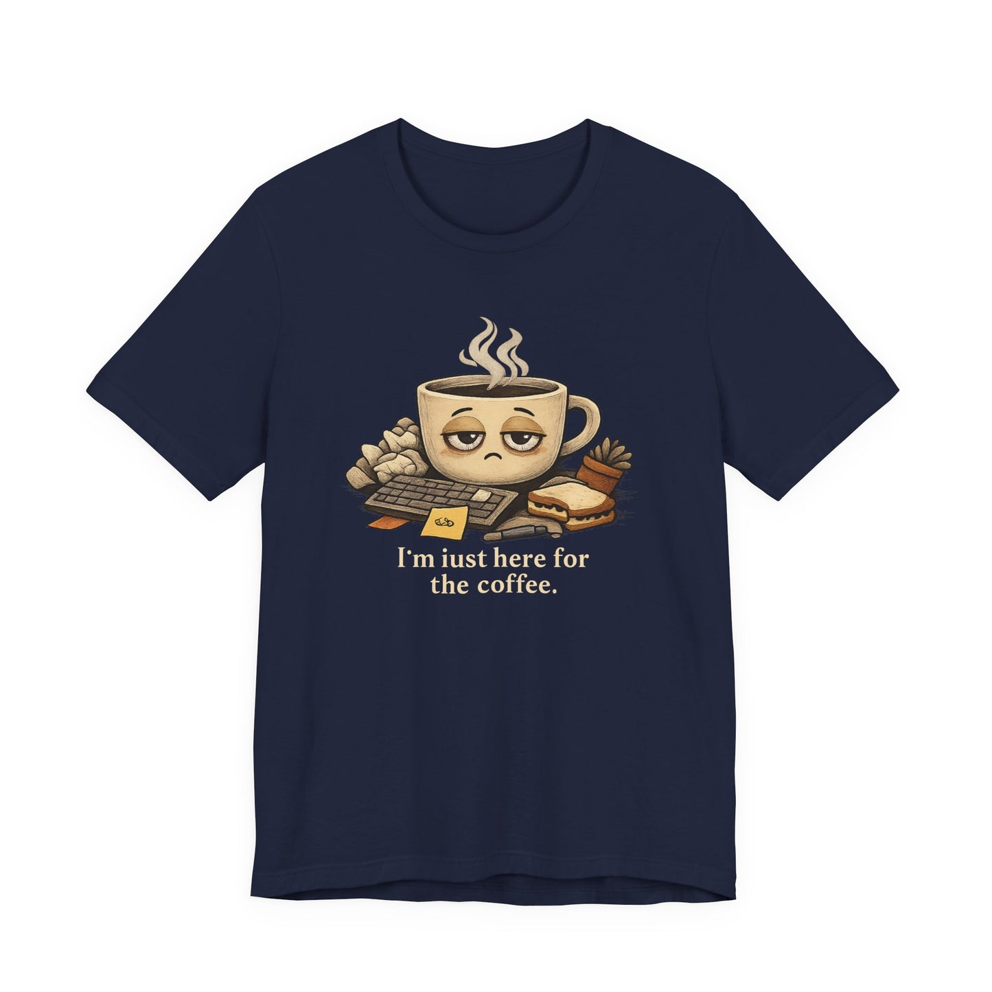 Tired Coffee Cup Tee | burnout, mental health humor