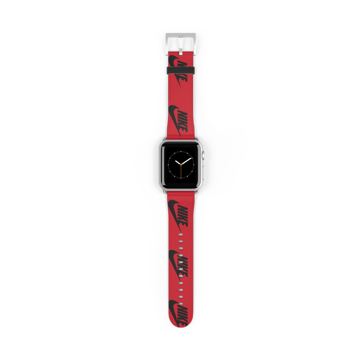 Nike Logo Pattern Watch Band | Red Sport Apple Watch Strap