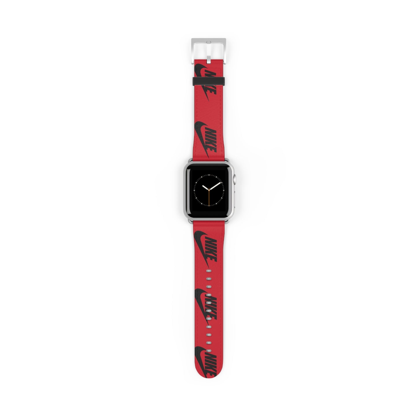 Nike Logo Pattern Watch Band | Red Sport Apple Watch Strap