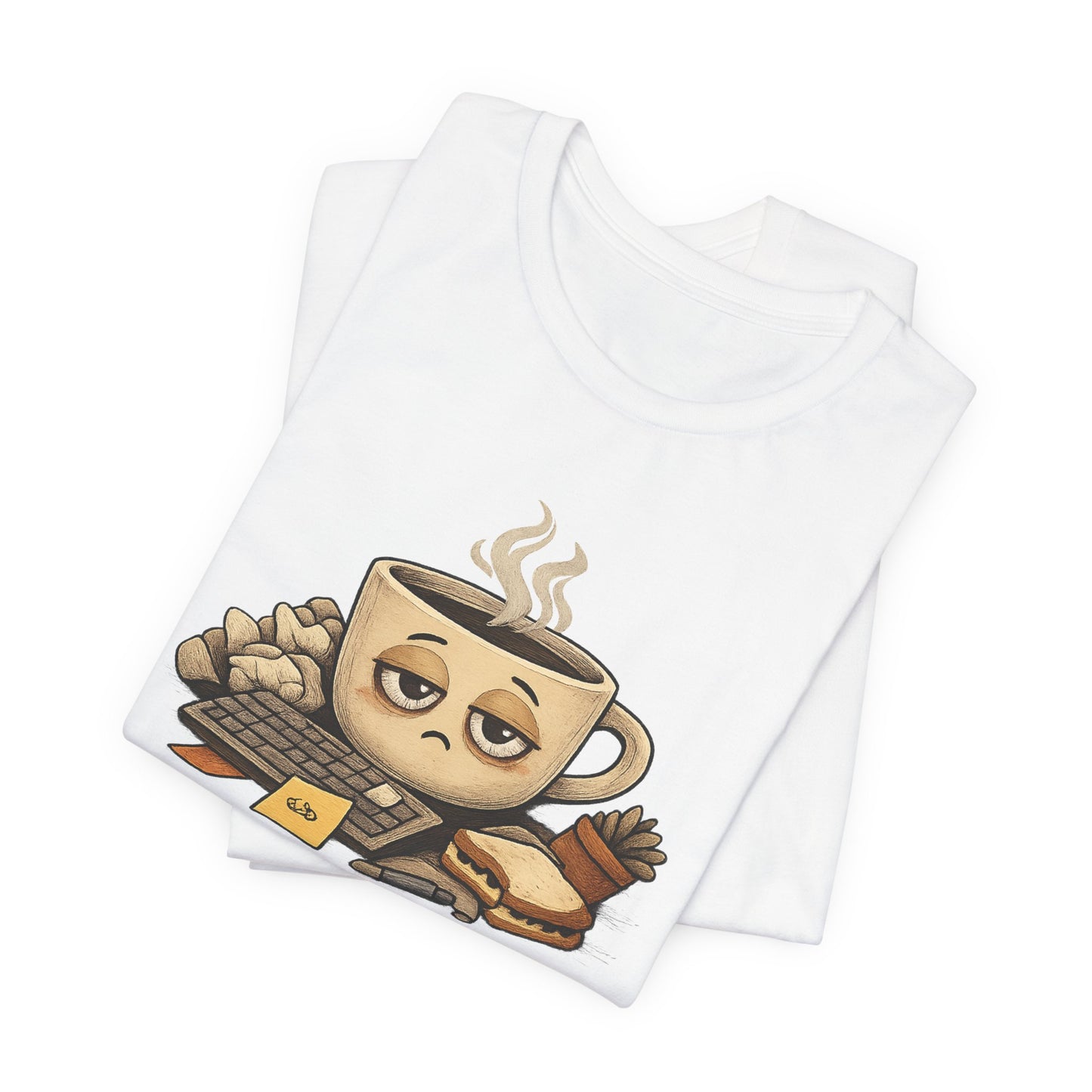 Tired Coffee Cup Tee | burnout, mental health humor