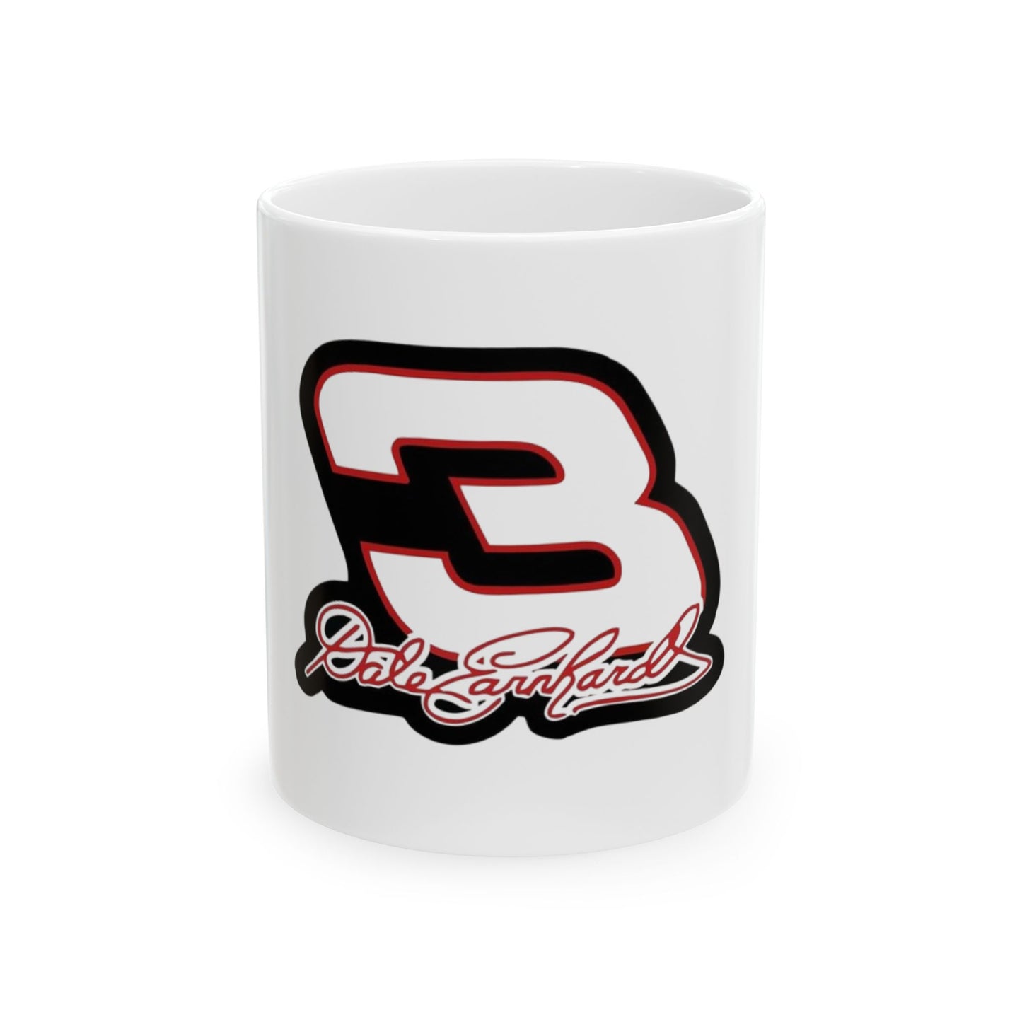 Number 3 Racing Script Name Mug | Ceramic Coffee Cup