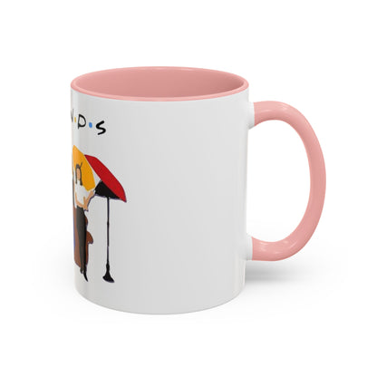 Friends TV Show Inspired Coffee Mug — Cast Silhouette with Umbrellas, 11/15oz Accent Mug