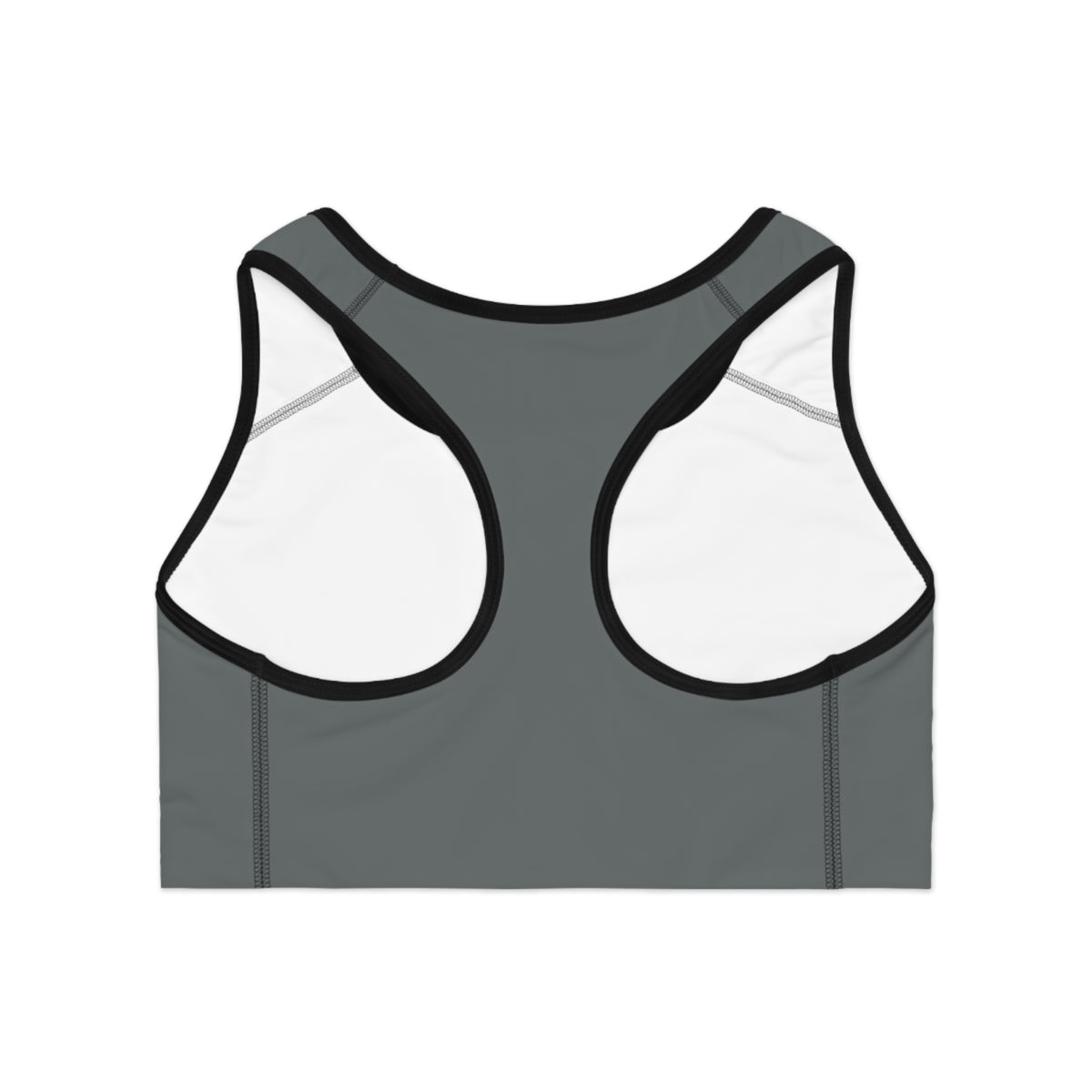 Gray Athletic Logo Sports Bra | Racerback Activewear