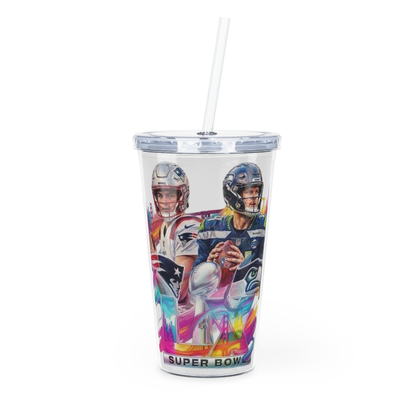 Super Bowl Quarterbacks Plastic Tumbler | Football Stadium Design