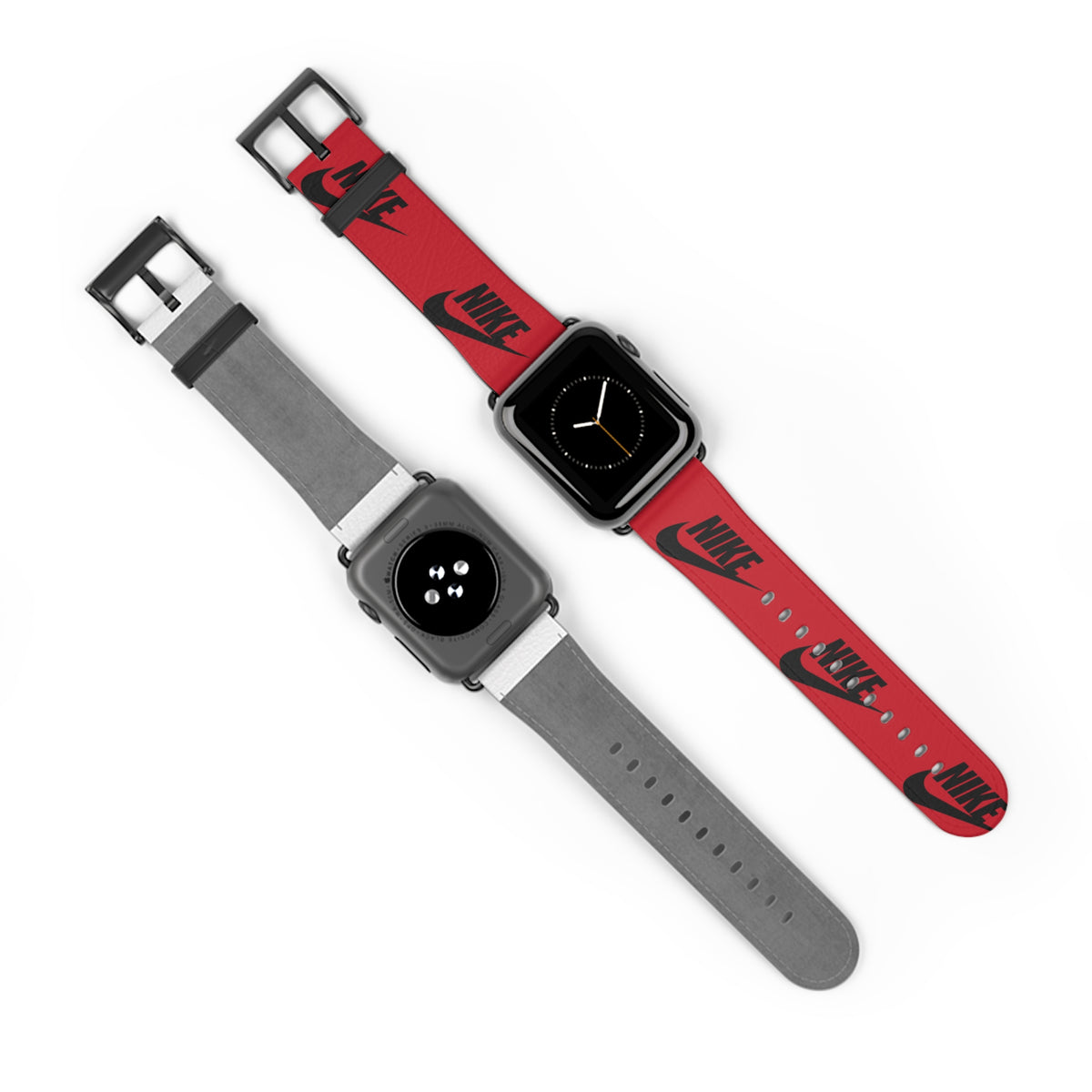 Nike Logo Pattern Watch Band | Red Sport Apple Watch Strap