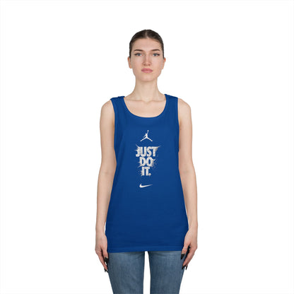 Just Do It vertical logo Tank Top | Sporty Nike-inspired graphic