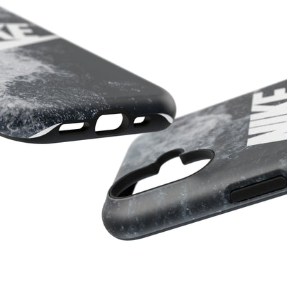 Nike Swoosh Marble iPhone Case | Impact-Resistant Case