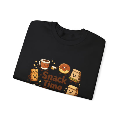 Snack Time Pros Sweatshirt | office humor, coffee fuel