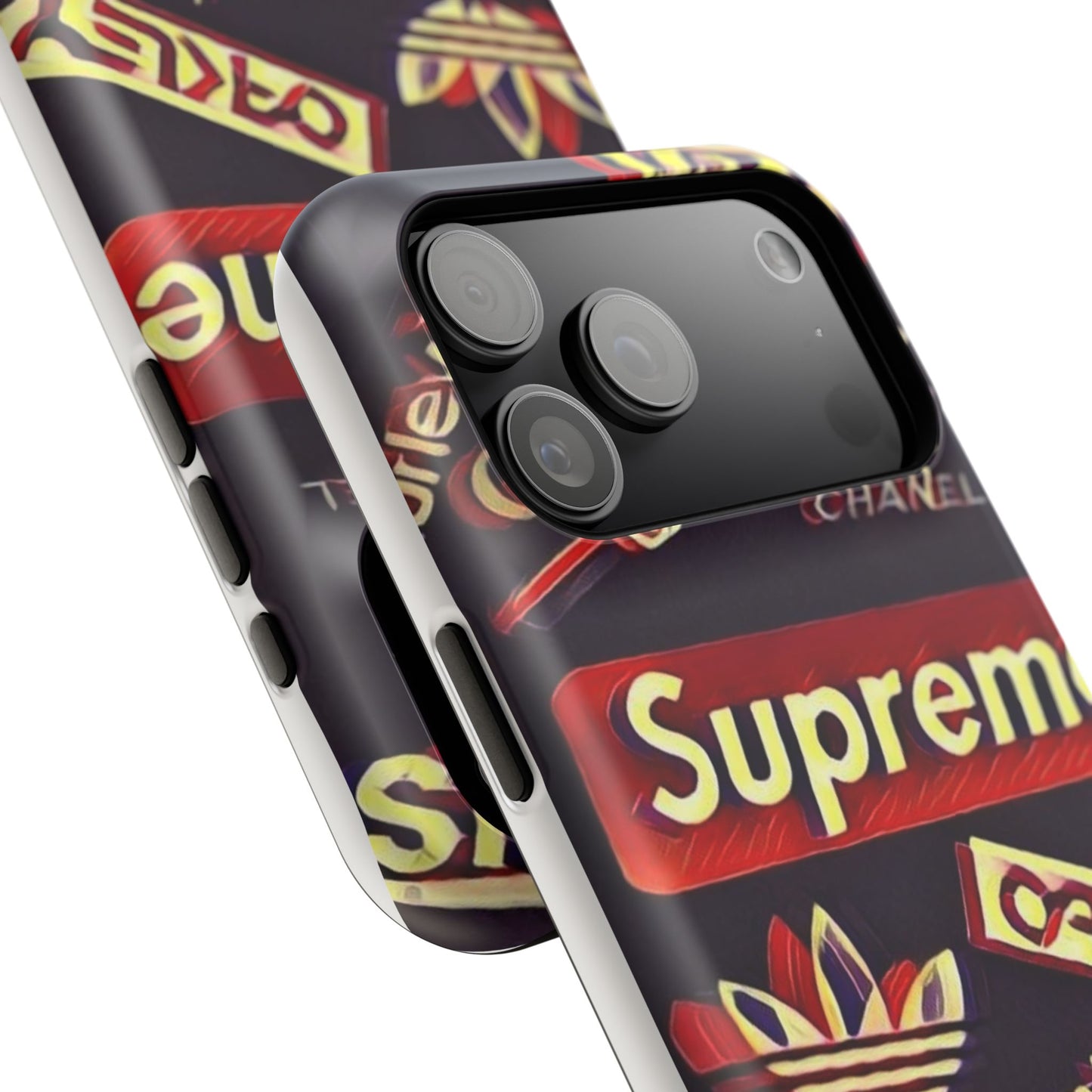 Supreme Impact-Resistant Phone Case — Streetwear Logo Collage