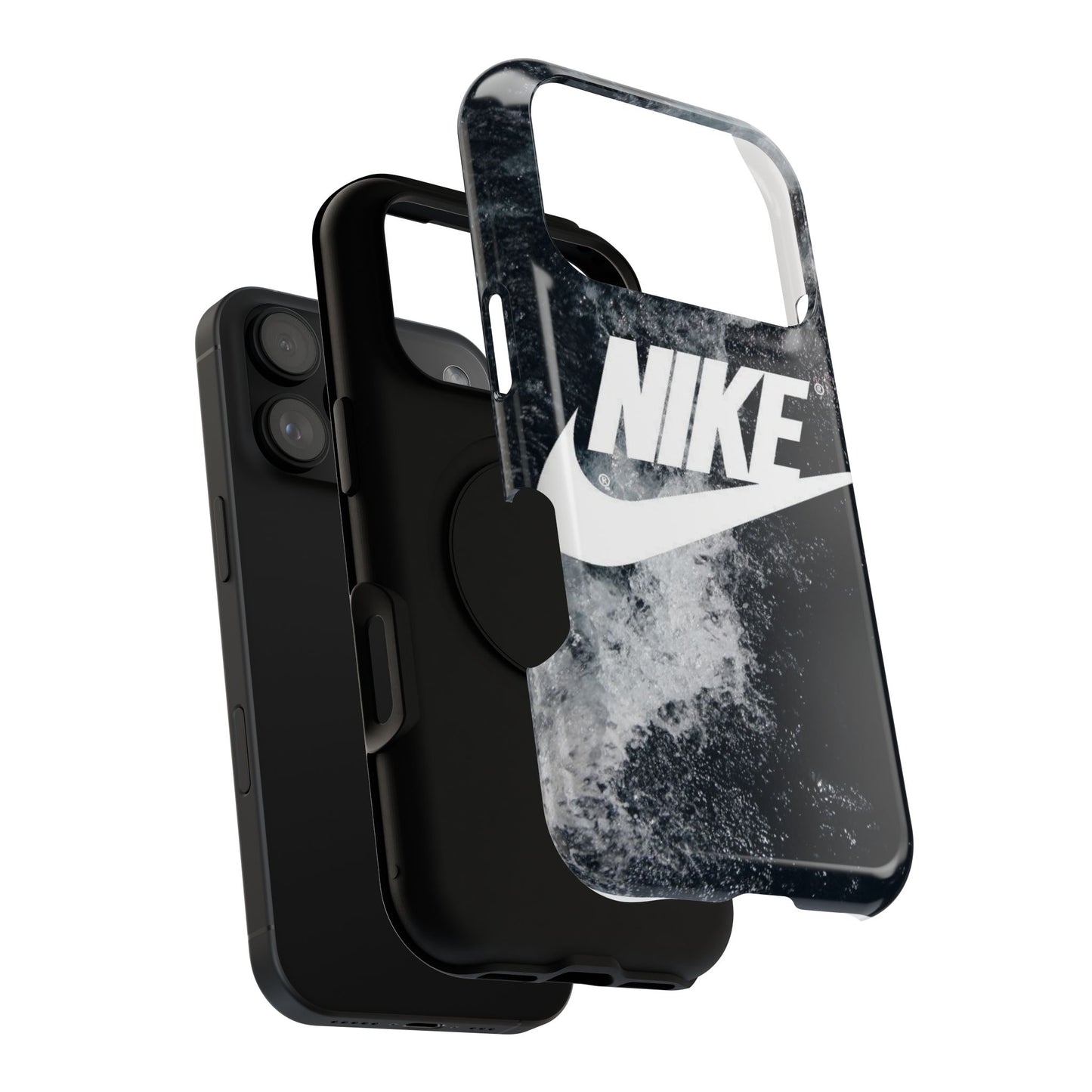 Nike Swoosh Marble iPhone Case | Impact-Resistant Case