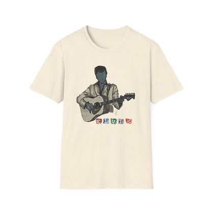 Elvis Graphic T-Shirt — Acoustic Music Tee with Color Icon Accents