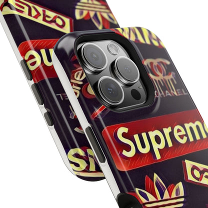 Supreme Impact-Resistant Phone Case — Streetwear Logo Collage
