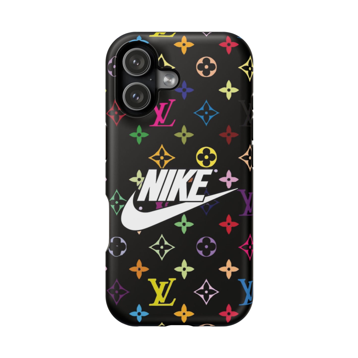 Rainbow Monogram Pattern Phone Case | Impact-Resistant Case