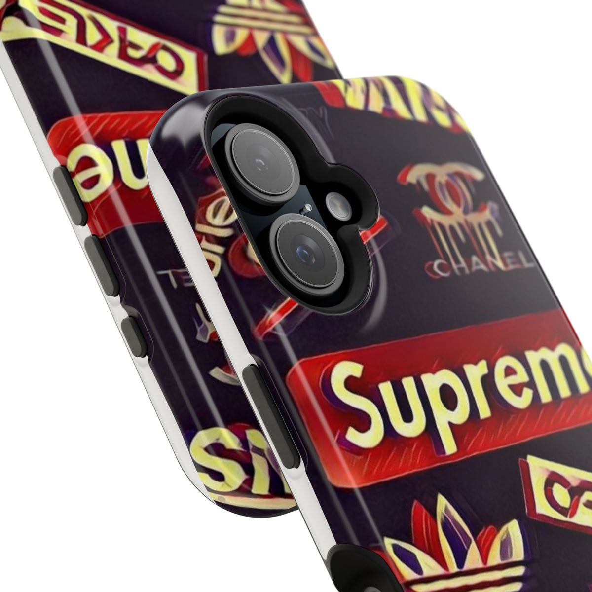 Supreme Impact-Resistant Phone Case — Streetwear Logo Collage