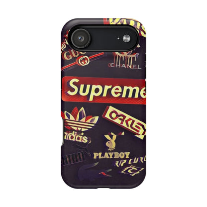 Supreme Impact-Resistant Phone Case — Streetwear Logo Collage