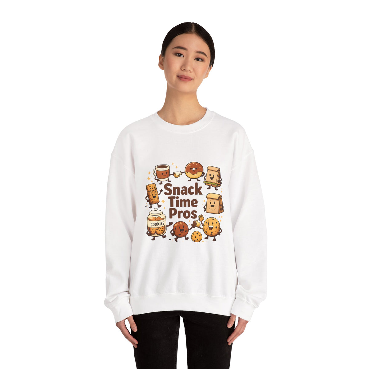 Snack Time Pros Sweatshirt | office humor, coffee fuel