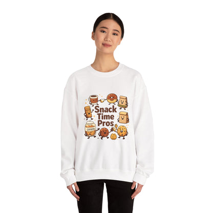 Snack Time Pros Sweatshirt | office humor, coffee fuel