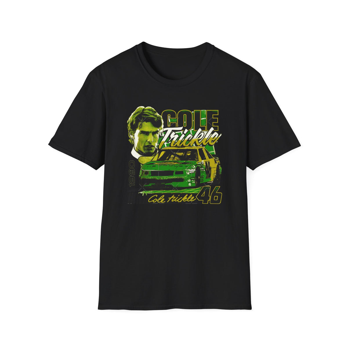 Cole Trickle Racing Car T-Shirt | Vintage NASCAR 46 Track Design