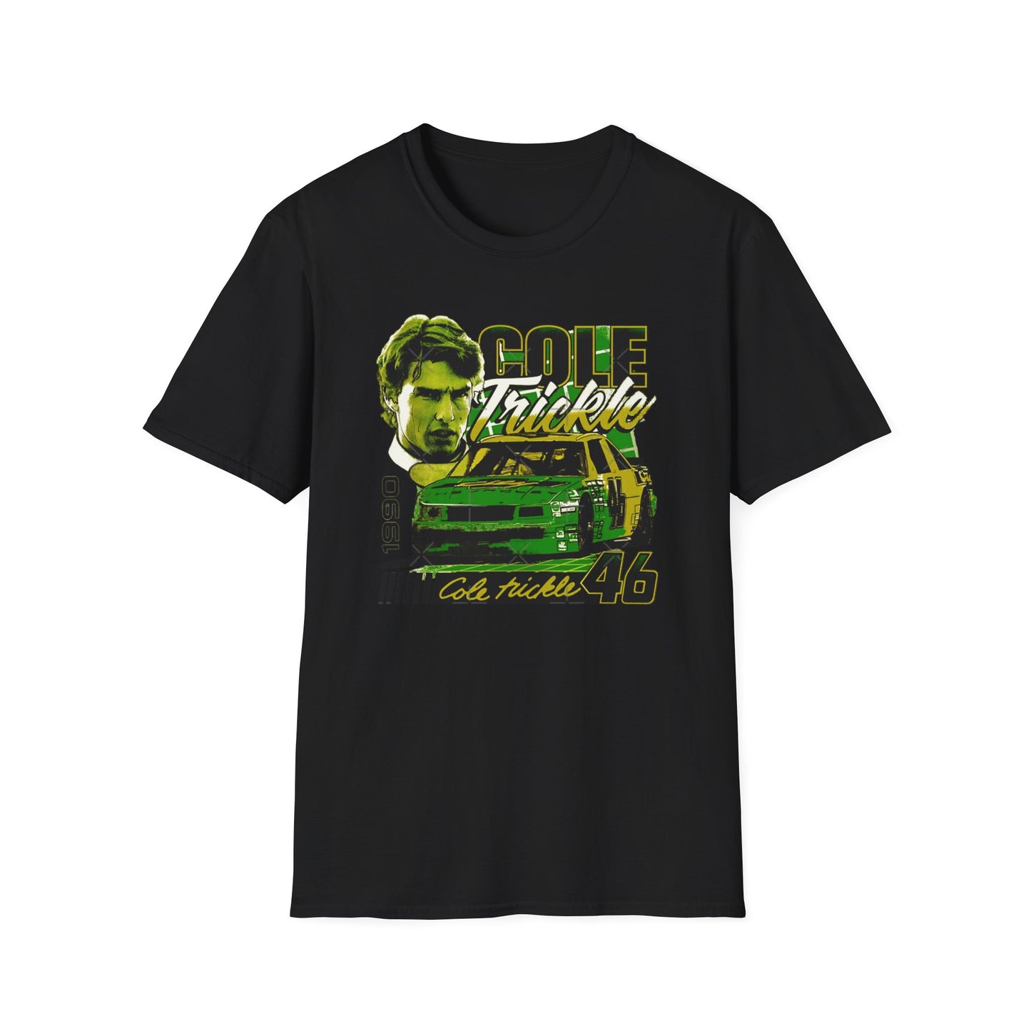 Cole Trickle Racing Car T-Shirt | Vintage NASCAR 46 Track Design