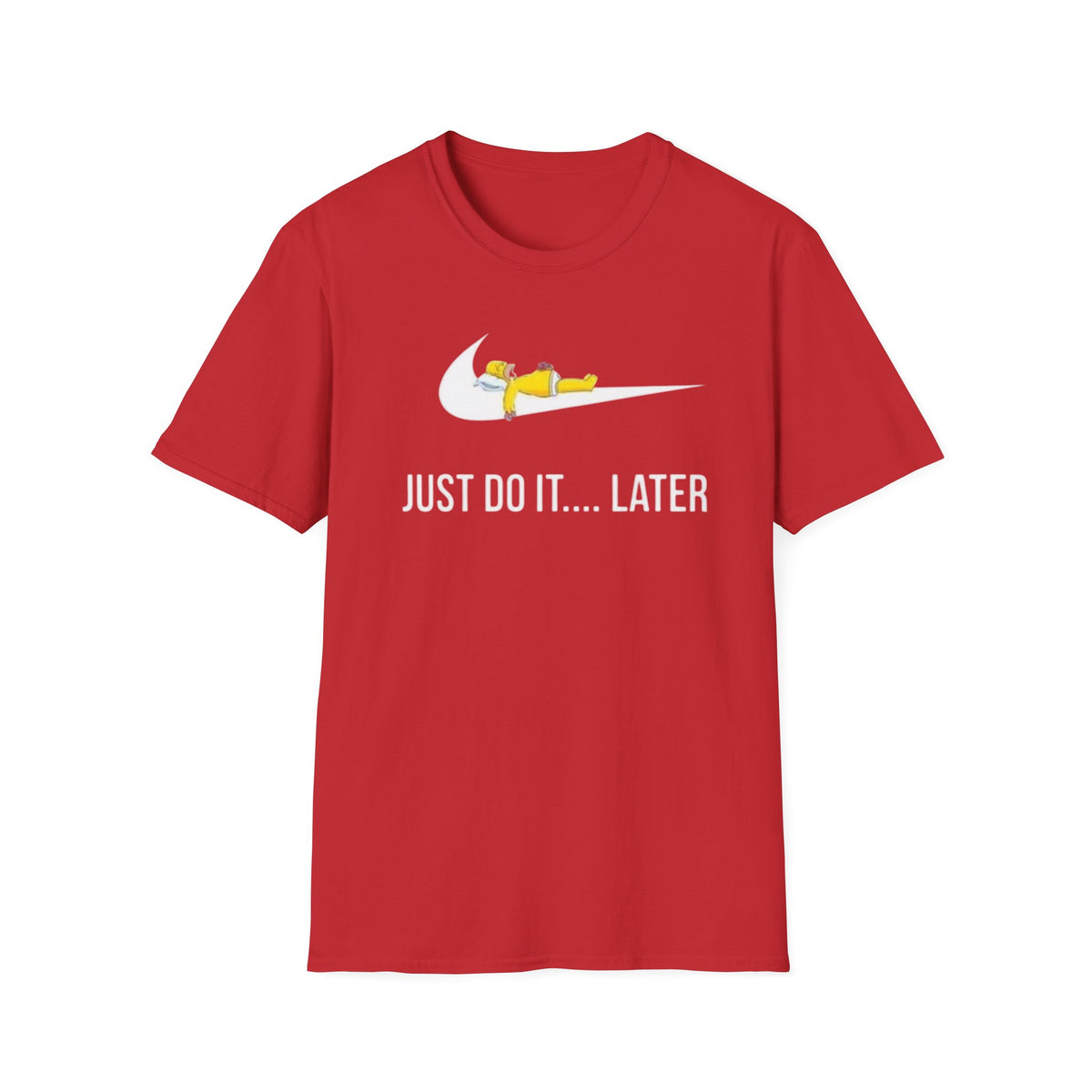 Just Do It... Later T-Shirt | Sleeping Sloth Parody, Funny Lazy Tee