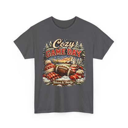 Cozy Game Day football graphic Tee | Retro winter mittens, warm & toasty